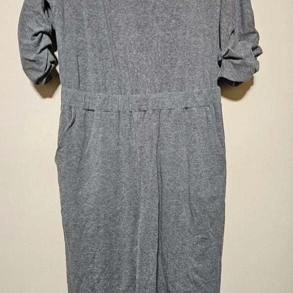 Soft Surroundings Jumpsuit Romper Women's Size Medium Stretch 3/4 Sleeve Gray - Picture 3 of 9